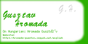 gusztav hromada business card